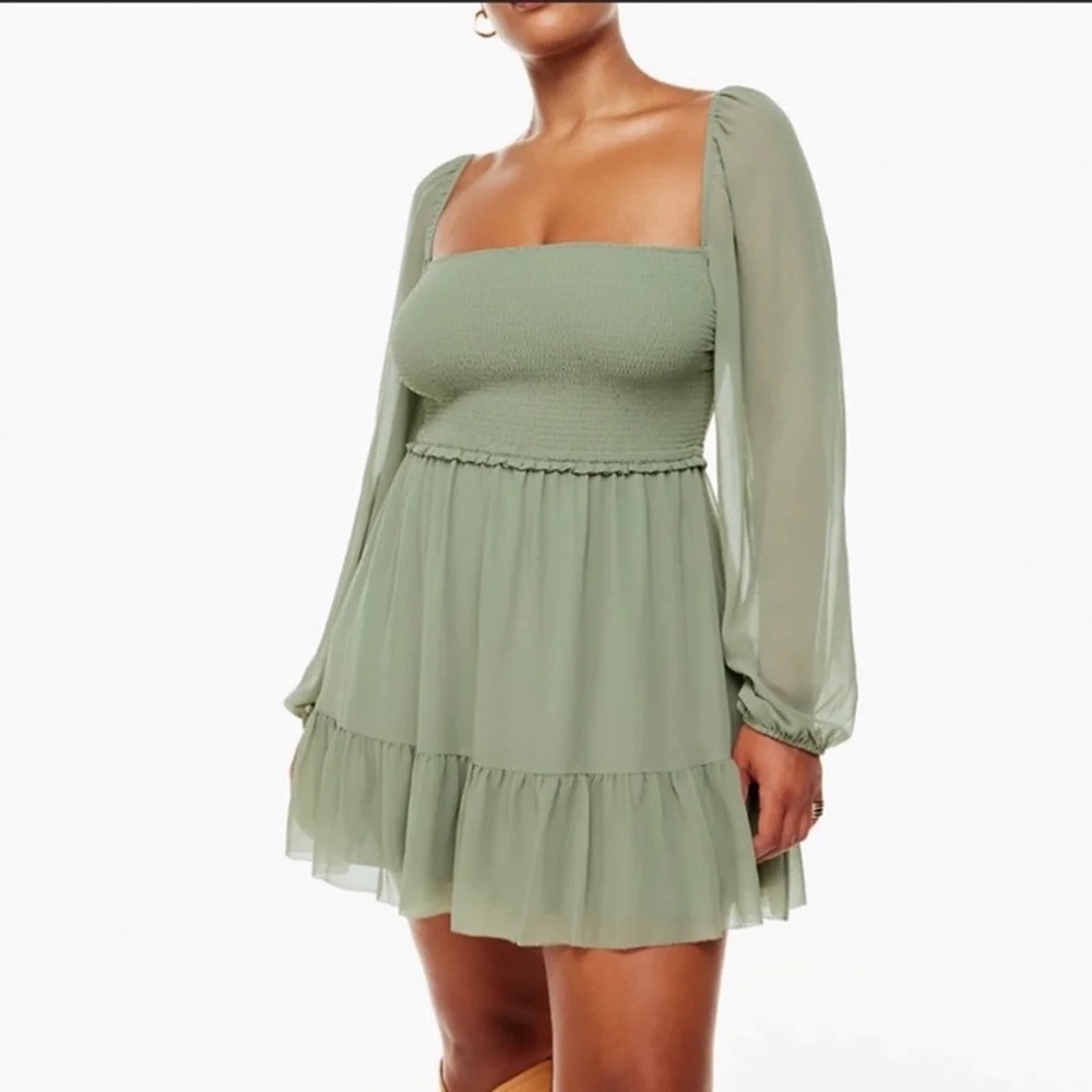 Aritzia Tempest Dress in Sage Green
